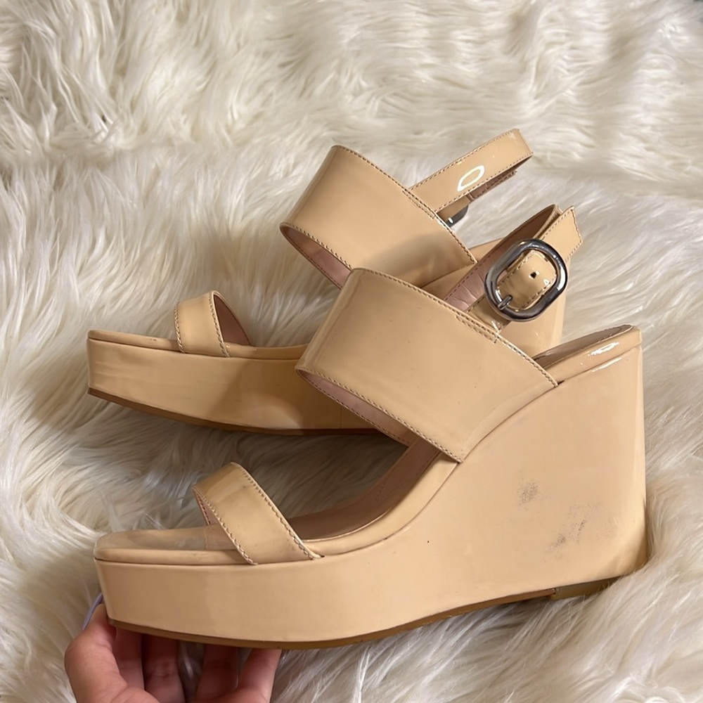 Charles David Women's Jordan Patent Leather Platform Wedge Sandals. Size 9.5 - Picture 5 of 9